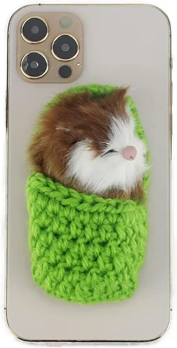 Vista 9 de 4 piezas de gato dormido en zapatilla de juguete, mini gatito en zapato con sonidos de maullidos decoración de mano juguete de regalo para niños