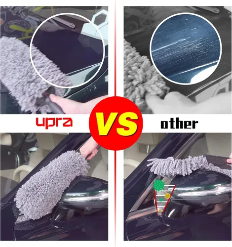 Vista 13 de upra Kit de plumero de automóvil, el mejor plumero multiusos de microfibra, herramientas de limpieza interior y exterior, cepillo de detalles