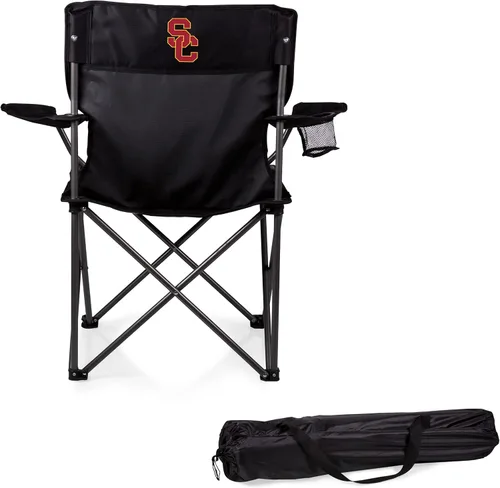 Vista 27 de PICNIC TIME NCAA PTZ - Silla de campamento, silla de picnic, silla de playa con bolsa de transporte (negro)