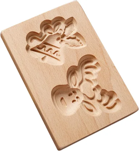 Vista 3 de Molde de Galletas de Madera, Molde de Horneado 3D, Herramienta de Decoración de Gravura para Artesanía, Adecuado para Halloween, Acción de Gracias
