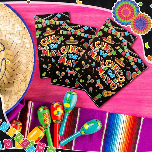 Vista 7 de 100 servilletas del Cinco de Mayo, servilletas de papel decorativas mexicanas de 3 capas desechables para baño, toalla de mano para invitados