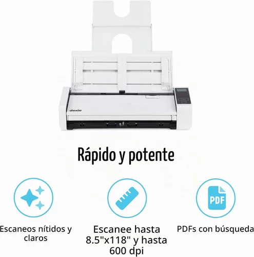 Vista 3 de Doxie Pro DX400 - Escáner de documentos dúplex y escáner de recibos para el hogar y la oficina con un software increíble para Mac y PC