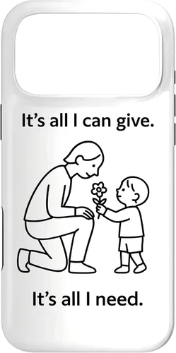 Vista 22 de Child Giving Flower to Parent Minimal Symbolic Love Design Case for iPhone 16