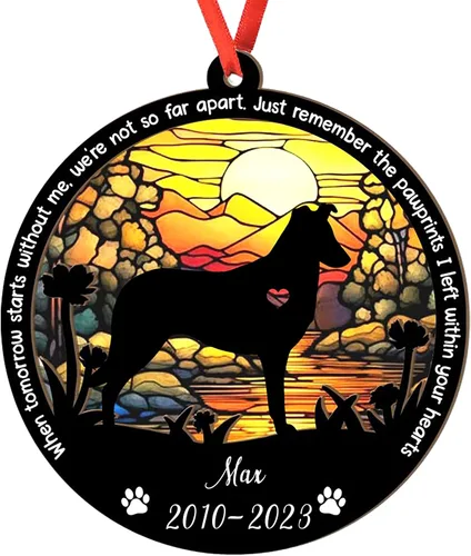 Vista 109 de Adorno personalizado para atrapasoles de sabueso afgano, adorno de Navidad de sabueso afgano – Regalo para perro amante, sabueso afgano