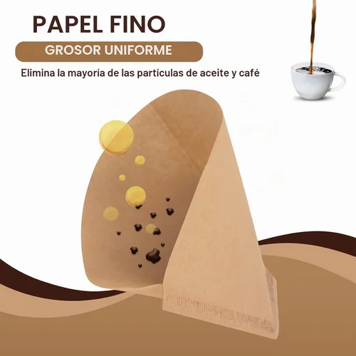 Vista 7 de Filtros de café en cono compatibles con cafeteras KRUPS, 100 piezas de papel de filtro desechable sin blanquear para KRUPS 5 tazas