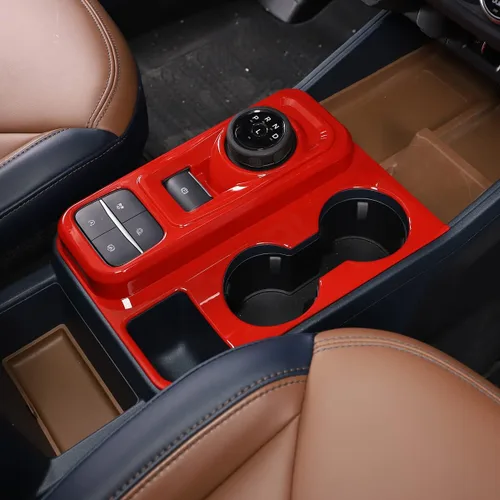 Vista 13 de TOYCIDFG Cubierta de marco para panel de cambio de marchas de automóvil compatible con Ford Maverick 2022-2024, kit de decoración de consola negro