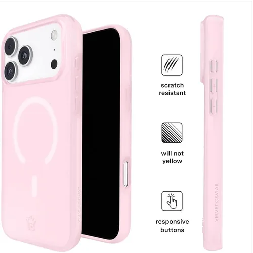 Vista 38 de VELVET CAVIAR Funda para iPhone 15, compatible con MagSafe, probada contra caídas de 10 pies, fundas protectoras de diseño, leopardo color rosa