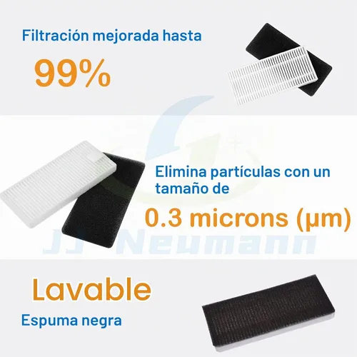 Vista 3 de Piezas de repuesto compatibles con XIEBro K10, HR1010 Robot Aspirador Accesorios 12 Pares