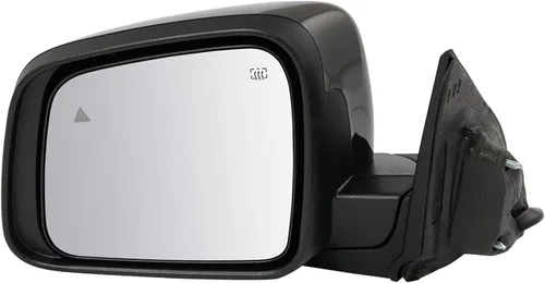 Vista 48 de TRQ Espejo plegable con calefacción eléctrica del lado del conductor con indicador de punto ciego pintura a juego negro liso compatible con Kia