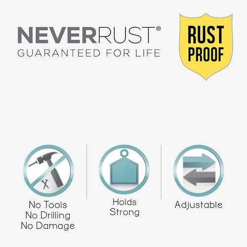 Vista 5 de Zenna Home Neverrust - Tubo para regadera de aluminio
