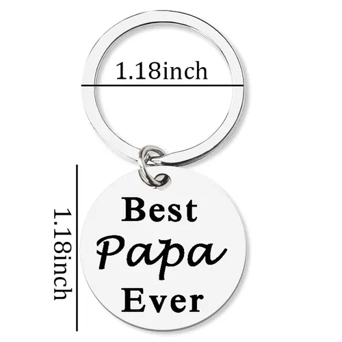 Vista 2 de Regalos de Kechain para hombres, papá, padres, regalo de cumpleaños para papá, papá, padre, regalo de Navidad, llaveros de hija, hijo, mejor idea