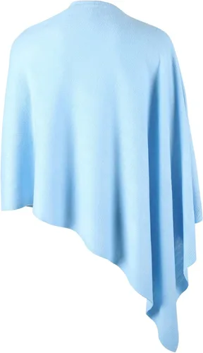 Vista 57 de Fomolom Ponchos para mujer, versátil, ligero, tejido sólido, chal envolvente, bufanda, accesorios para mujer