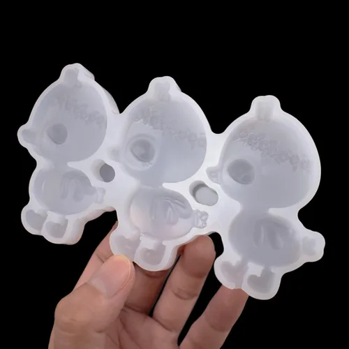 Vista 4 de mostsom Moldes de silicona para piruletas para pastel de pollitos para gelatina y dulces, moldes para tartas, formas variadas, decoración