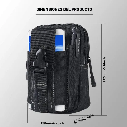 Vista 2 de Funda para teléfono celular de cintura, bolsa de cinturón, funda universal para teléfono al aire libre, estuche, bolsillo para gadgets para iPhone X