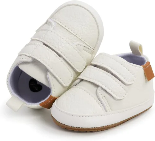 Vista 7 de Zapatos de bebé para niños y niñas, tenis de suela antideslizante, zapatos planos para primeros pasos, zapatos planos y perezosos