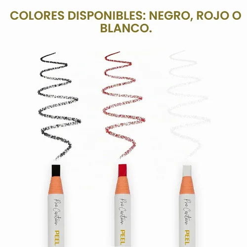 Vista 5 de Brawna Paquete de 6 lápices de cejas Pro Peel Off para mapeo de labios y cejas, suministros de microblading, color blanco