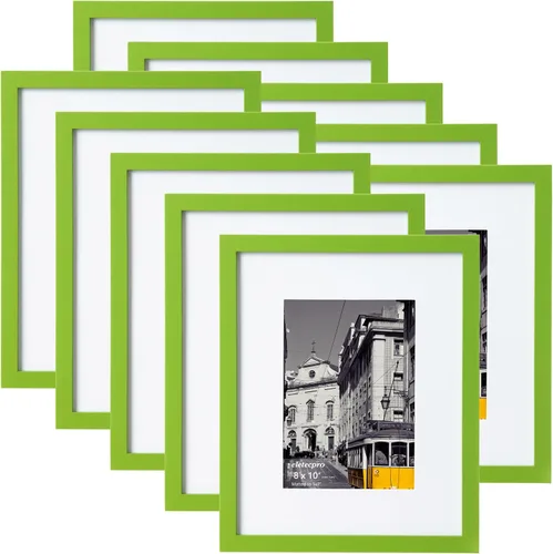 Vista 112 de eletecpro Juego de 5 marcos de fotos de 8 x 10 pulgadas, collage de fotos, decoración de pared, fotos de 5 x 7 con paspartú o de 8 x 10 pulgadas sin