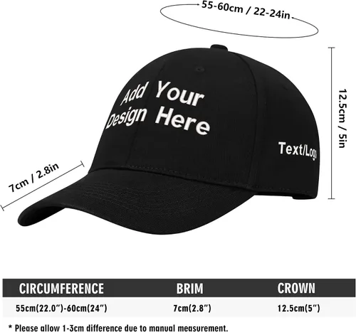 Vista 7 de Gorra de béisbol personalizada, gorras de camionero ajustables y casuales, diseño de sombrero único