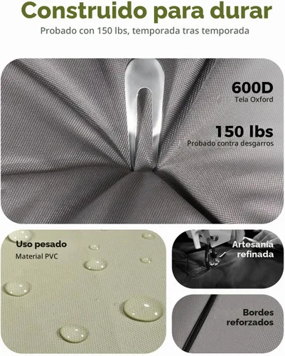 Vista 7 de KylinLucky Fundas para sofá tipo loveseat de patio, 48W x 26D x 33H pulgadas, Fundas impermeables para sofá de exterior de 2 plazas en gris