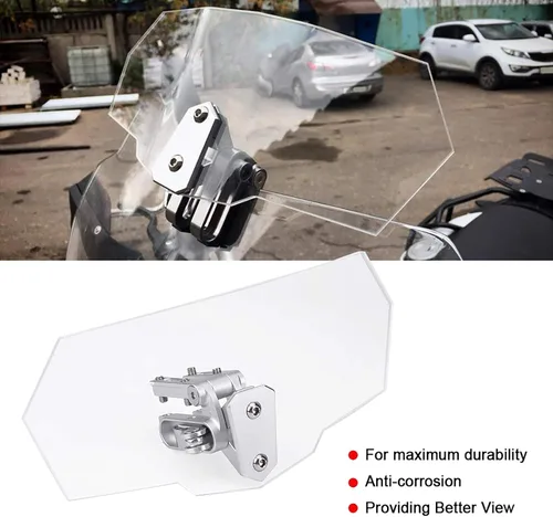 Vista 5 de Extensor de parabrisas de motocicleta, reemplazo universal de parabrisas ajustable para Kawasaki/Honda