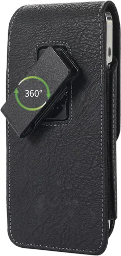 Vista 6 de Funda de piel sintética para teléfono celular, funda giratoria con clip para cinturón para iPhone 17 Pro Max 16 Pro Max, Samsung Galaxy S25 Ultra