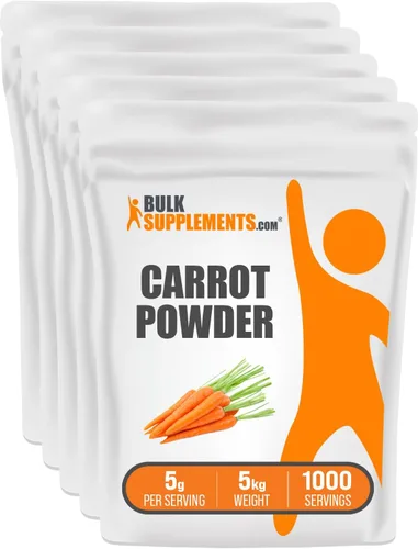 Vista 7 de BulkSupplements. com Polvo de zanahoria - Suplemento en polvo superalimentario, suplemento de zanahoria - para batidos y hornear, vegano y sin