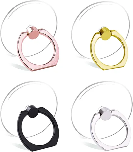Vista 14 de Soporte de anillo para teléfono celular, lazo de agarre transparente para dedos, rotación de 360 grados, soporte para anillo de dedo