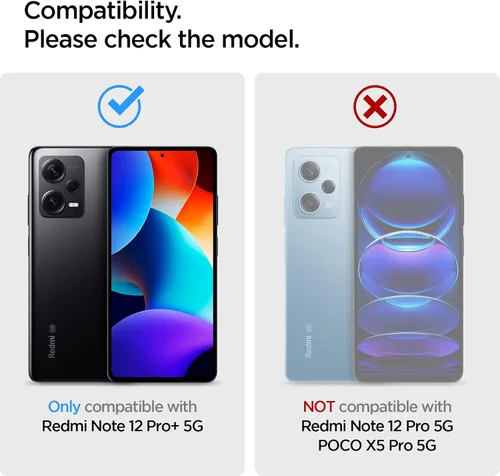 Vista 2 de Spigen Rugged Armor - Funda diseñada para Redmi Note 12 Pro Plus (2023), color negro mate