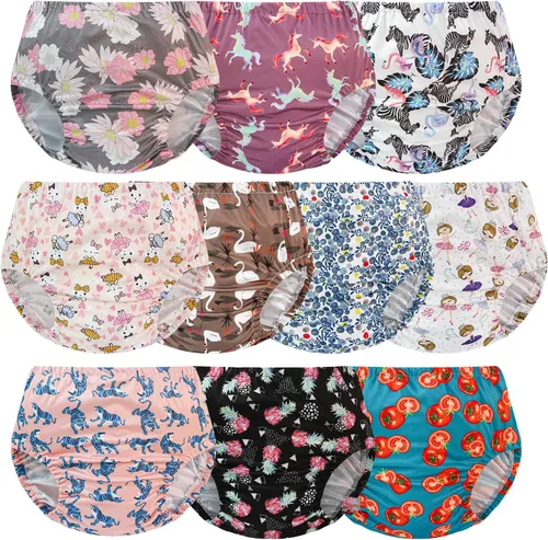 Vista 8 de EZ Moms - Paquete de 10 fundas impermeables de plástico para ropa interior para entrenamiento para ir al baño, fundas de pañales transpirables