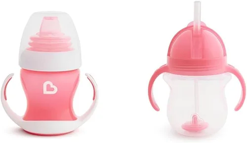 Vista 10 de Munchkin® Gentle™ Transition Sippy Trainer - Tazón de 4 onzas, paquete de 2, cuencos de succión azules y Stay Put™ para bebés y niños pequeños