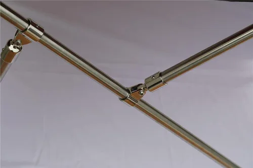 Vista 5 de Parte superior Bimini de acero inoxidable de 3 arcos compatible con Monterey 248 LS MONTURA CUDDY para modelos 2002-2006