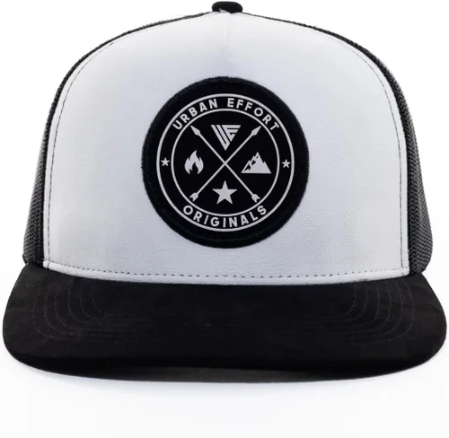 Vista 8 de Urban Effort Gorra trasera de malla, para hombres y mujeres, gorra de béisbol de 5 paneles, gran cierre a presión para caza y senderismo