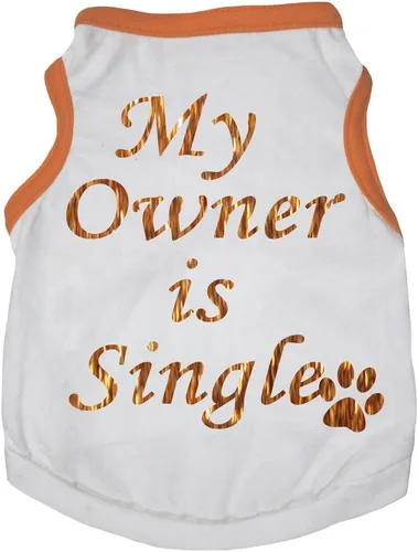 Vista 2 de Petitebella My Owner is Single Puppy - Camisa para perro (negro/morado, XS)