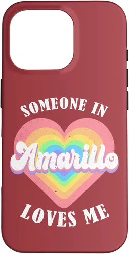 Vista 20 de iPhone 16 Someone In Amarillo Loves Me City Heart Case