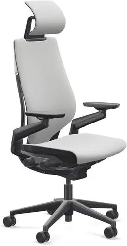 Vista 19 de Steelcase - Silla de escritorio Gesture con reposacabezas, soporte lumbar y estructura negra