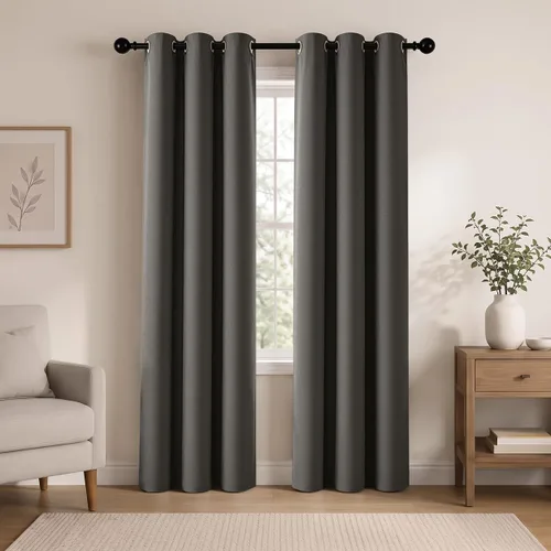 Vista 144 de Cortinas de oscurecimiento de habitación de 45 pulgadas de largo para dormitorio y sala de estar, cortinas térmicas aislantes con ojales