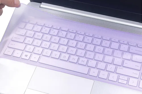 Vista 8 de Protector universal de teclado de silicona de 11 x 4.7 pulgadas para teclado de portátil de 11 a 12 pulgadas (sin teclado numérico), protector