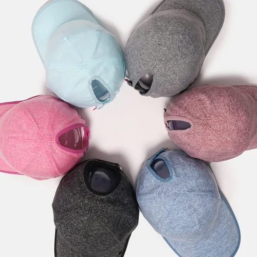 Vista 6 de Ponyflo Sombrero de cola de caballo activo - Gorras de cola de caballo para mujer, diseñadas para cabello rizado