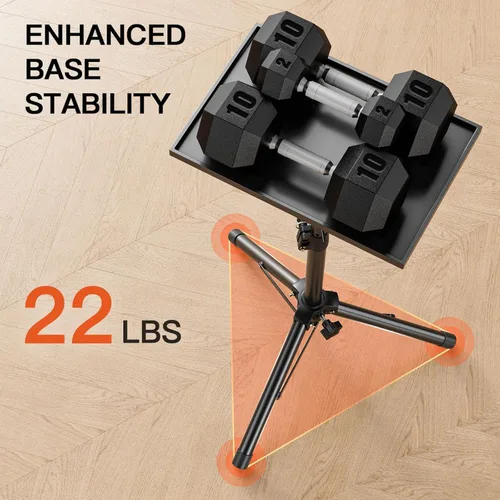 Vista 4 de AMADA Soporte para proyector, soporte para laptop con altura ajustable de 22 a 36 pulgadas, soporte de proyector resistente como bastidores de DJ