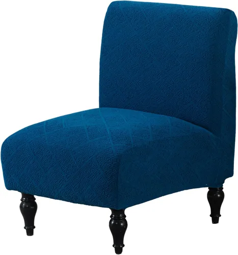 Vista 20 de HAOYONG - Funda de silla sin brazos de acento, funda elástica para silla deslizante con estampado, fundas protectoras para muebles, fundas