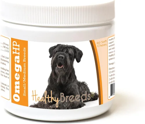 Vista 61 de Healthy Breeds Affenpinscher Omega HP - Masticables suaves para piel y pelaje, 60