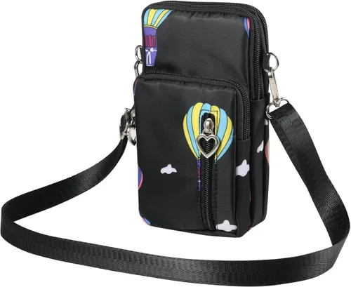 Vista 3 de Bolso cruzado pequeño para teléfono celular, bolso de hombro para brazalete, cartera para iPhone, Samsung y Google Pixel
