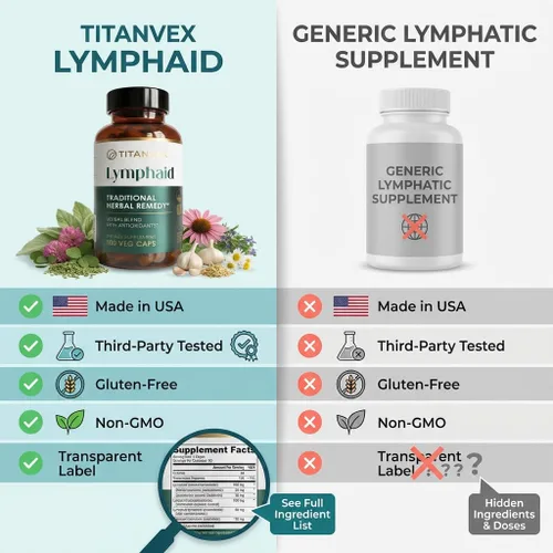Vista 9 de Suplementos de drenaje linfático, 100 cápsulas veganas, suplementos de apoyo linfático a base de hierbas con equinácea y diente de león para alivio