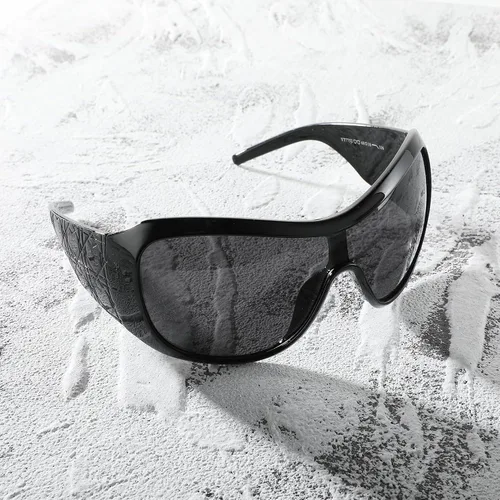 Vista 4 de YOGFIT Gafas de sol de gran tamaño para mujeres y hombres, Y2K envolventes de moda