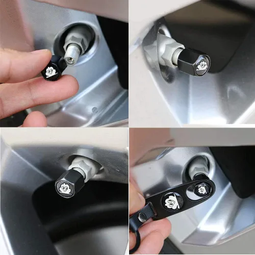 Vista 7 de 8 piezas de válvula de neumático sin cámara para automóvil, atornillado, aleación de aluminio, a prueba de explosiones, neumático, TPMS, vástago