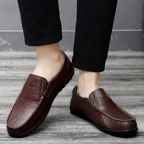 Vista 9 de Go Tour - Mocasines de piel para hombre
