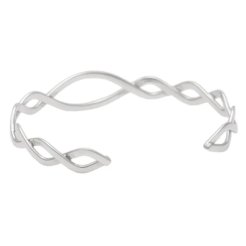 Vista 2 de Silverly Pulsera de plata de ley celta para mujer, pulsera de plata trenzada trenzada ajustable, regalo de dama de honor para mejor amiga, pulseras
