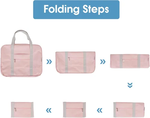 Vista 6 de For Spirit Airlines - Bolsa de viaje plegable de 18 x 14 x 8 pulgadas, bolsa de viaje para mujeres y hombres, 30 litros (rosa