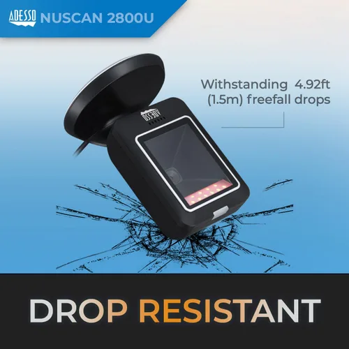 Vista 7 de Adesso NuScan 2800U Omnidireccional 2D Escáner de código de barras de escritorio USB