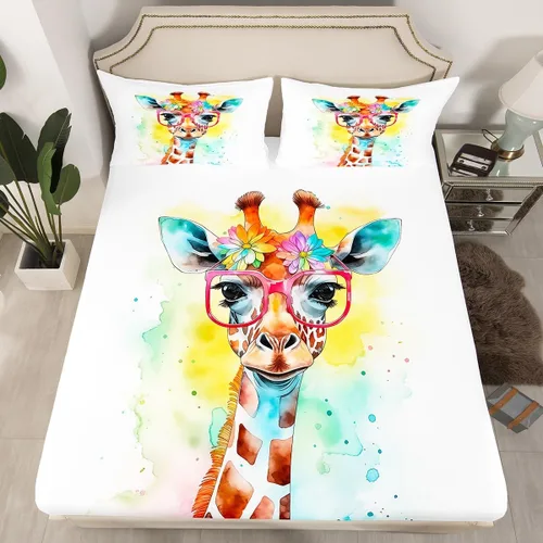 Vista 13 de Sábana bajera ajustable para niños con estampado de piel de vaca rústica, tamaño individual, juego de ropa de cama de tablones de madera vintage